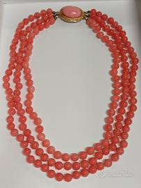 Collana in vetro color Corallo