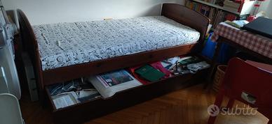 Letto singolo con cassettone
