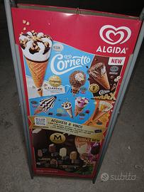 espositore in metallo prezzario gelati 