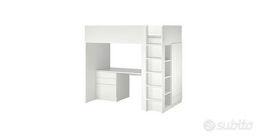 Cameretta Ikea SMÅSTAD guardaroba, letto soppalco 