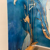 Coppia di altalene in legno per interni