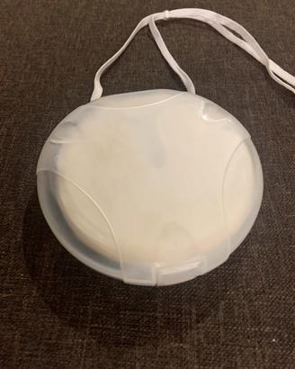 PortaCD plastica bianco con laccio da 12