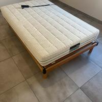 Materasso + rete motorizzata faggio