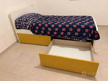 2 Letti singoli NIDI (Battistella) con cassettoni