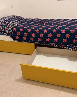 2 Letti singoli NIDI (Battistella) con cassettoni