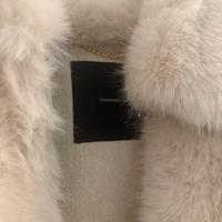 Pelliccia bianca corta bomber