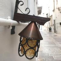 Lampiocino 'Hemrit' - (ferro - legno - vetro)