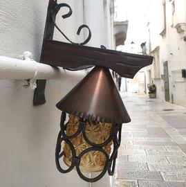 Lampiocino 'Hemrit' - (ferro - legno - vetro)