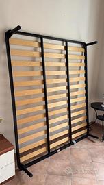 Rete matrimoniale con doghe in legno pari al nuovo