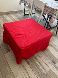 Pouf Letto Singolo Salvaspazio 80x80 cm - Rosso (C
