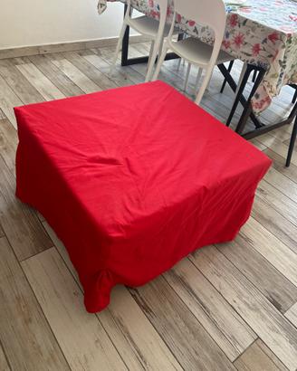 Pouf Letto Singolo Salvaspazio 80x80 cm - Rosso (C