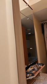 Scarpiera 5 cassetti a specchio