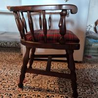 SEDIA VINTAGE A FERRO DI CAVALLO