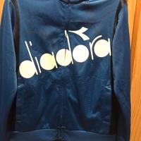 Felpa Diadora bambino/a colore blu con zip