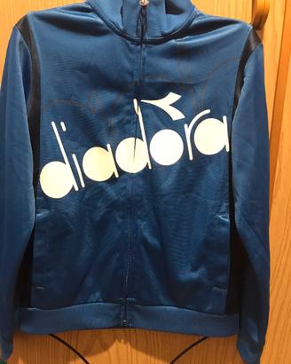 Felpa Diadora bambino/a colore blu con zip