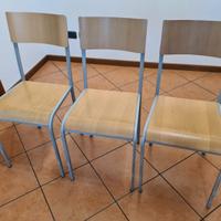 Sedie in ferro e legno