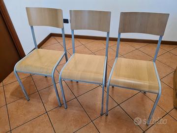 Sedie in ferro e legno