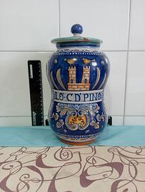 vaso farmacia in maiolica firmato Luigi Boccini
