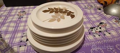 Completo piatti Guzzini foglie melanina anni '70