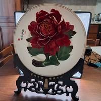 PIATTO DECORATIVO CINESE IN PORCELLANA