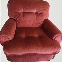 Poltrona vintage rossa scura