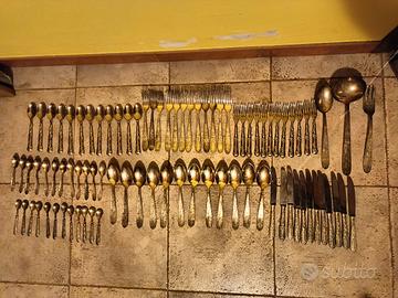 Servizio posate vintage argentate