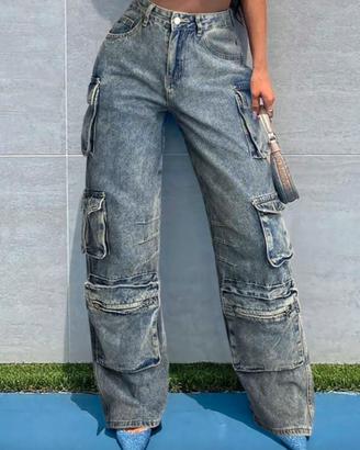 Jeans a gamba larga