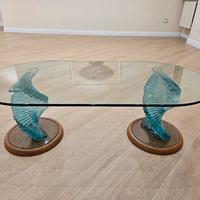 tavolino da salotto in cristallo 