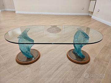 tavolino da salotto in cristallo 