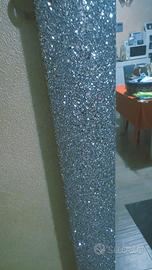 specchio con cornice glitterata