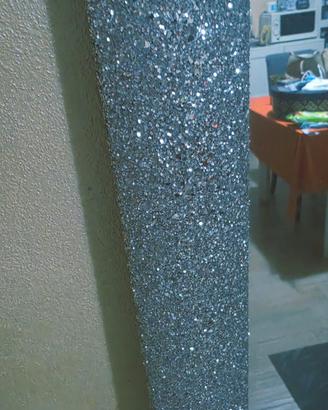 specchio con cornice glitterata