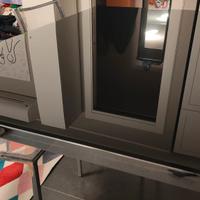 tavolo in vetro allungabile + 6 sedie in plexi