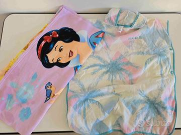 Telo mare Disney Principesse 70x140 + Poncho bimba