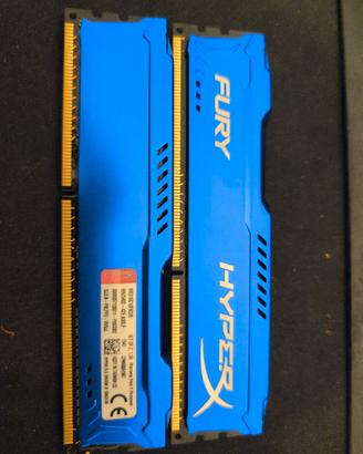 RAM HyperX 1600mhz kit 2x4gb ddr3