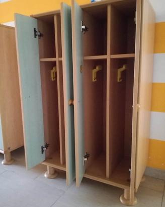 Armadietti bambini scuola infanzia