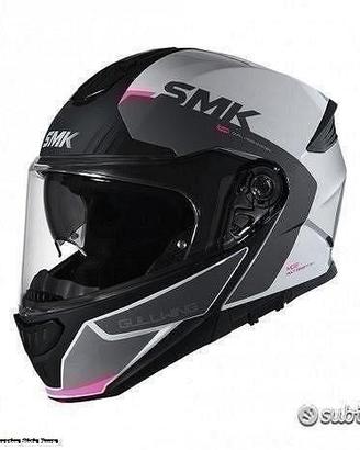 SMK Casco Modulare Gullwing Kresto Bianco Rosa