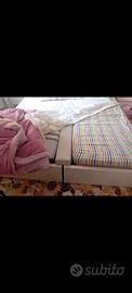2 strutture letto singole con cassettoni