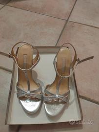 sandali argentati con brillantini numero 37