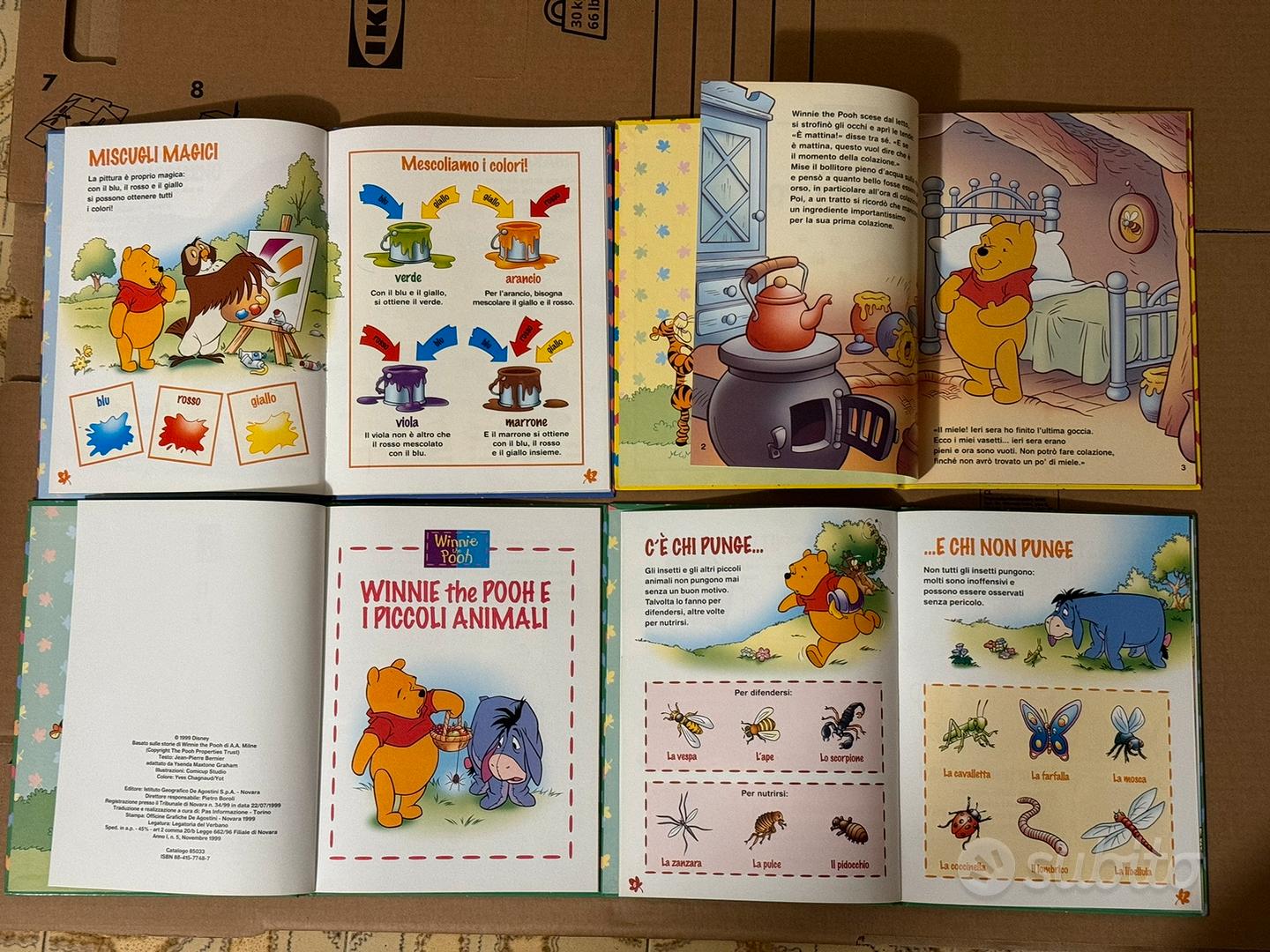 Collezione Walt Disney di 7 libri rari, libri Walt Disney degli