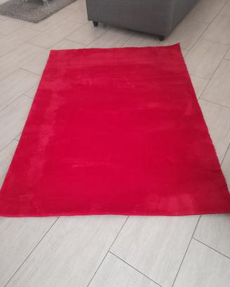 Tappeto Rosso in pelliccia corta