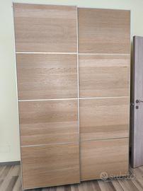 Armadio IKEA PAX  2 ante scorrevoli effetto rovere