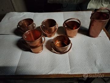 secchielli in rame 