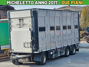 Rimorchio trasporto bestiame Micheletto 2 Piani