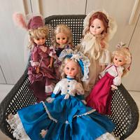 Lotto bambole damine vintage Furga Gabar