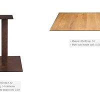 Tavolino bar 80 x 80 metallo con piano HPL (H74)