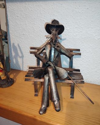 Statuette in Bronzo e in ferro battuto