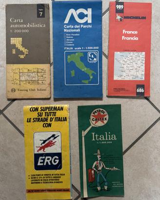 CARTINE STRADALI VINTAGE