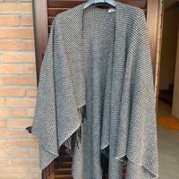 Poncho mantella liu jo  bianco e nera