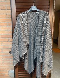 Poncho mantella liu jo  bianco e nera