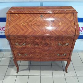 SCRITTOIO RIBALTINA 2 CASSETTI 3 CASSETTINI + CHIA